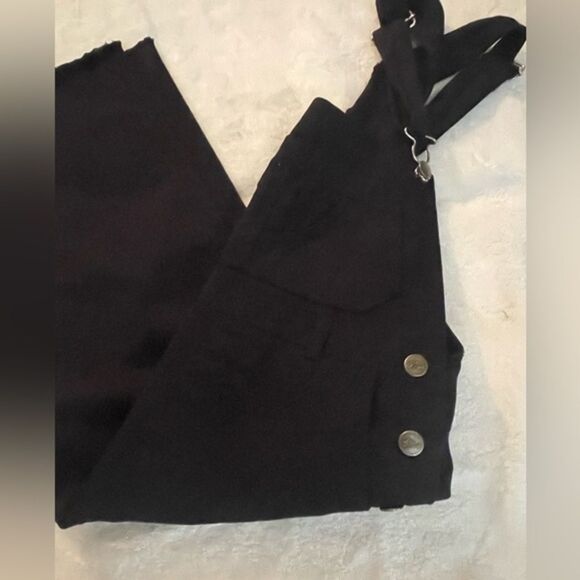 Small Joy Land black 4-pocket double front pocket overalls jumpsuit shorteralls - Picture 1 of 15